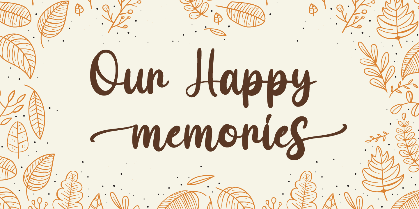 Beispiel einer Maple Memories Regular-Schriftart